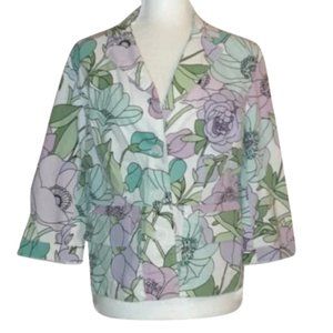 ANN TAYLOR LOFT: Floral Jacket - Stretch 10